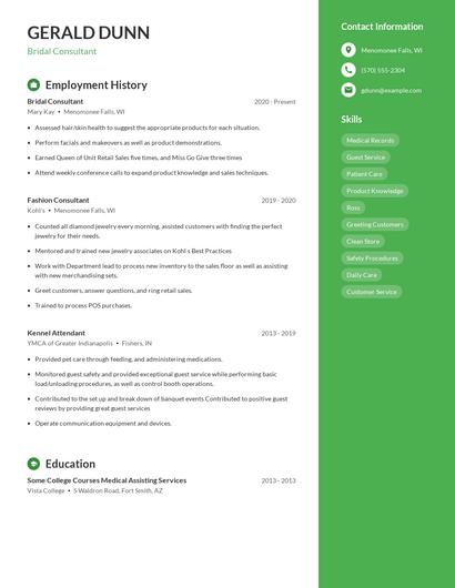 Resume example 4