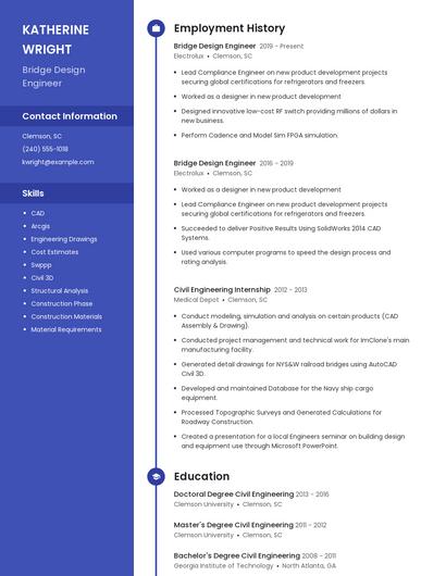 Bridge Design Engineer Resume