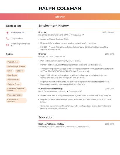 Brother Resume