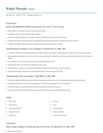 Brother Resume