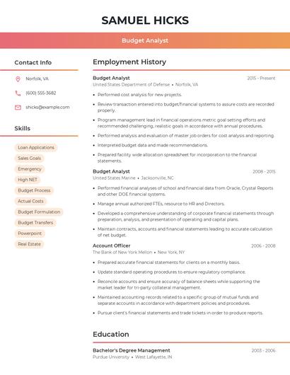 Resume example 3