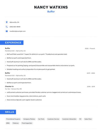 Buffer Resume