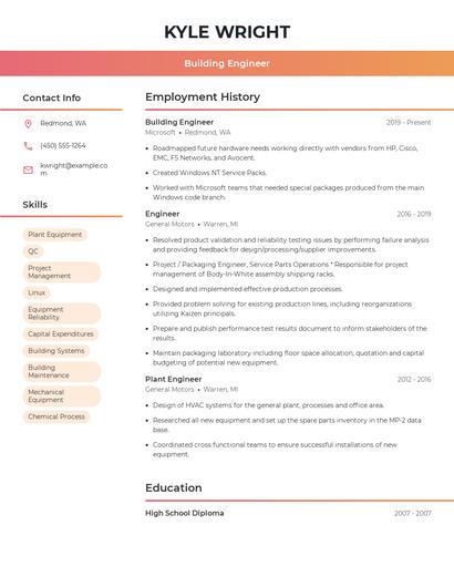 Resume example 3
