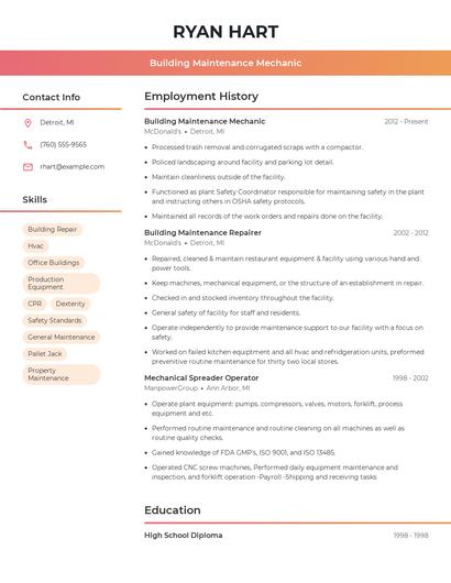 Resume example 3