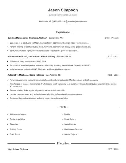 Resume example 1