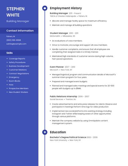 Resume example 5