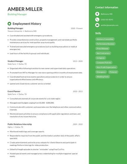 Resume example 4