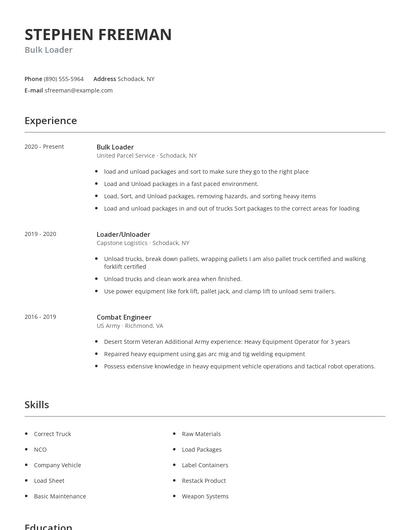Bulk Loader Resume