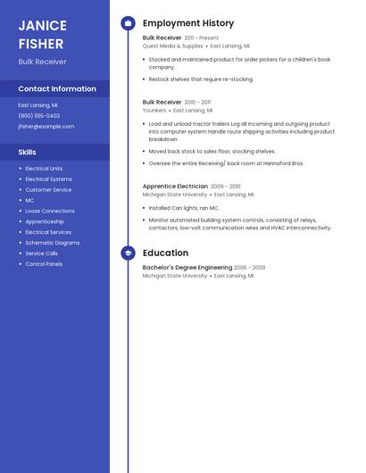 Bulk Receiver Resume