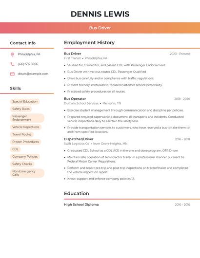 Resume example 3