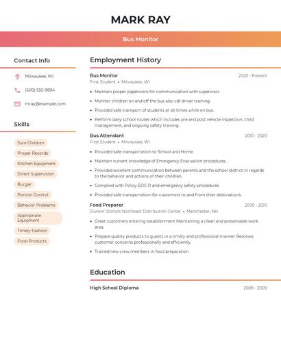 Resume example 3