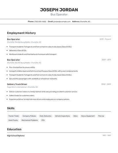 Resume example 2