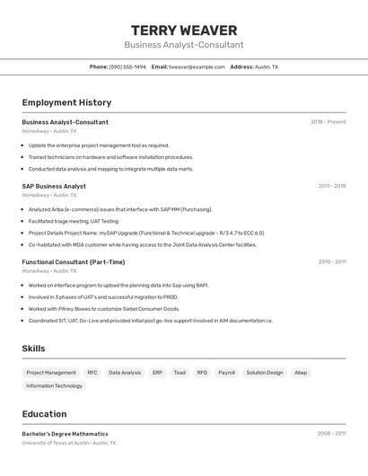 Resume example 2