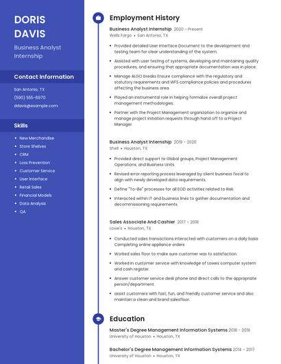 Resume example 4