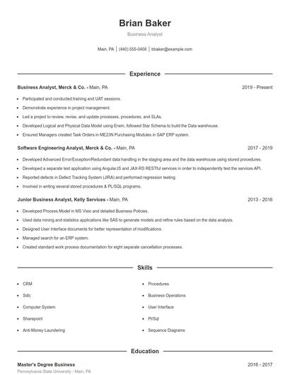 Resume example 1