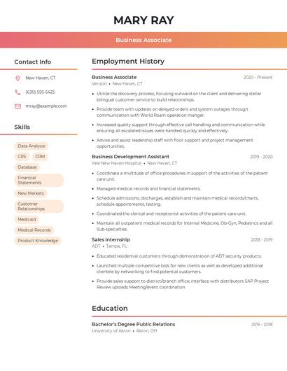 Resume example 3