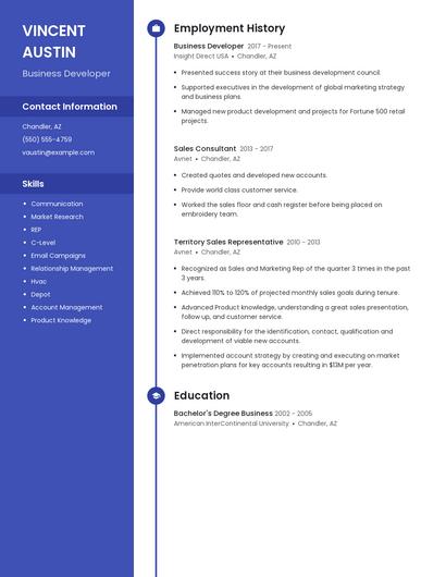 Resume example 5