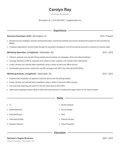 Resume example 1