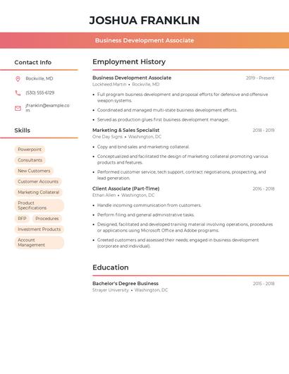 Resume example 3