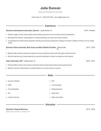 Resume example 1