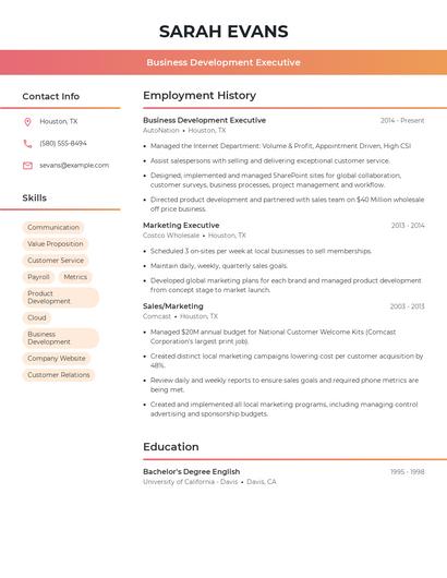 Resume example 3