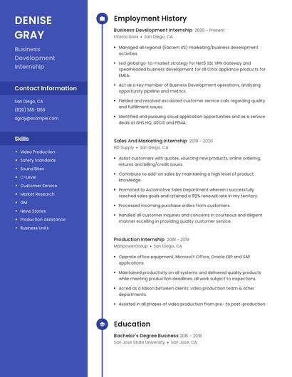 Resume example 4