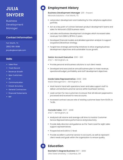 Resume example 4