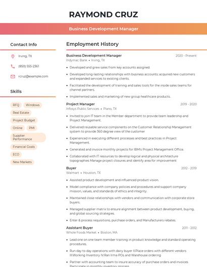 Resume example 3