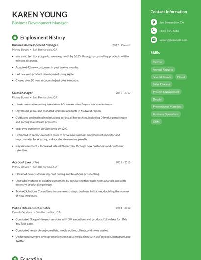 Resume example 5
