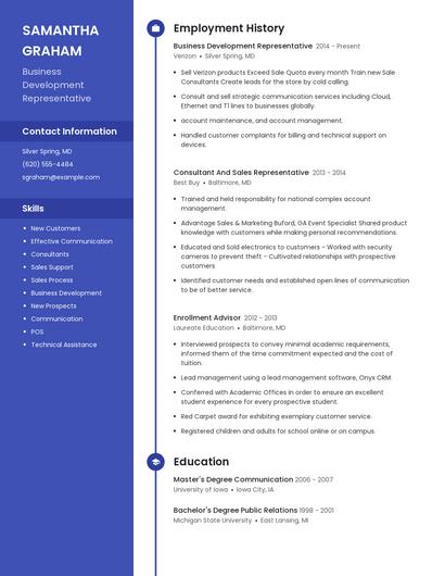 Resume example 4