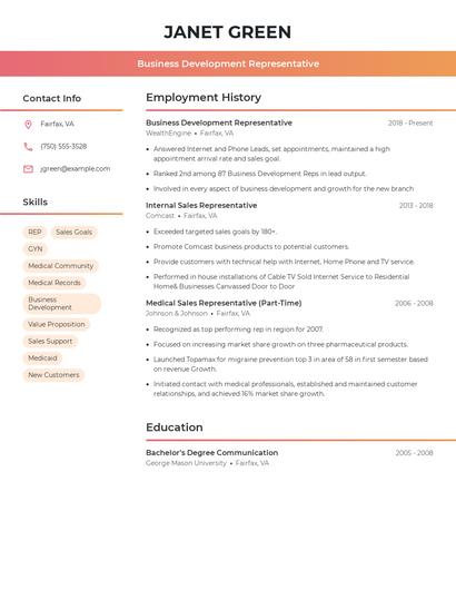 Resume example 3