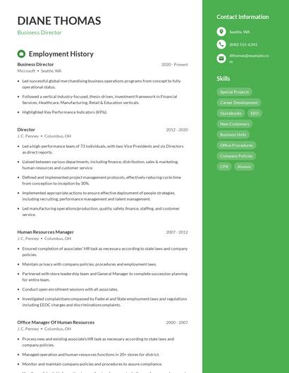 Resume example 5