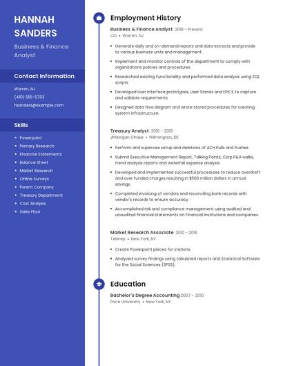 Resume example 5