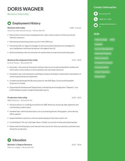 Resume example 4