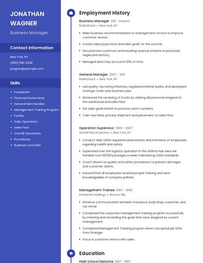 Resume example 4