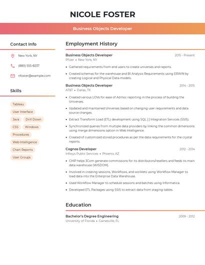 Resume example 3