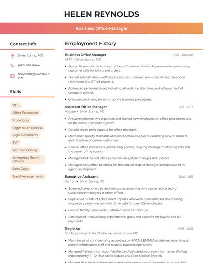 Resume example 3