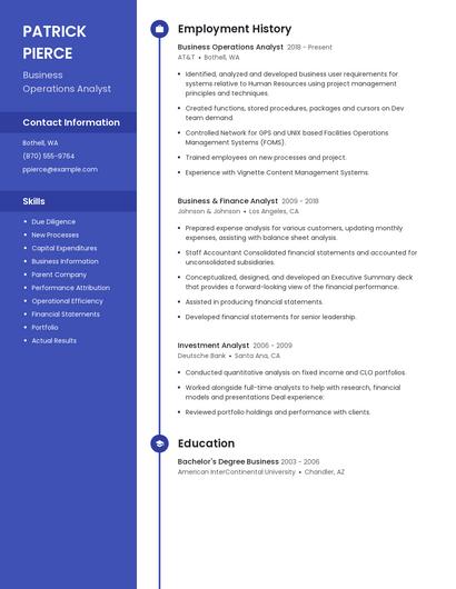 Resume example 5