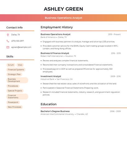 Resume example 3