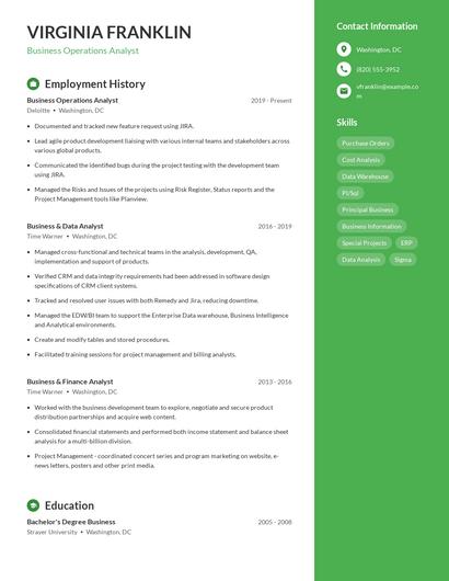 Resume example 4