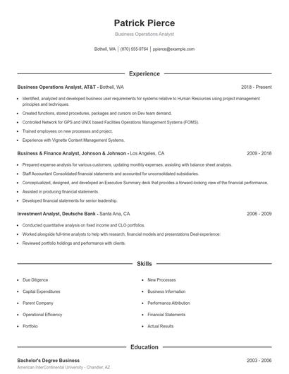 Resume example 1