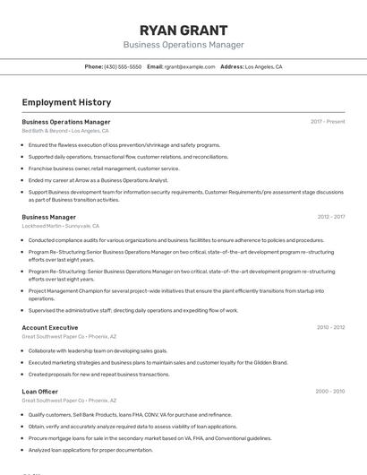 Resume example 2
