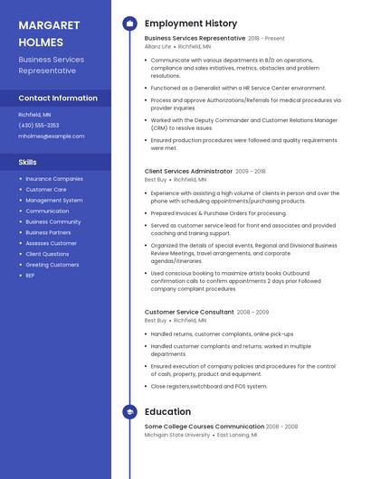 Resume example 5