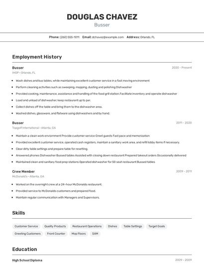 Resume example 2