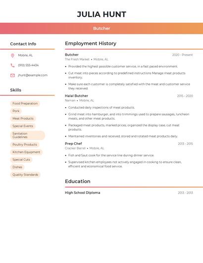 Resume example 3