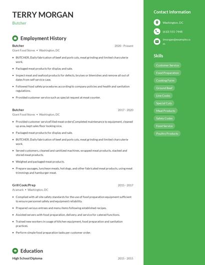 Resume example 4