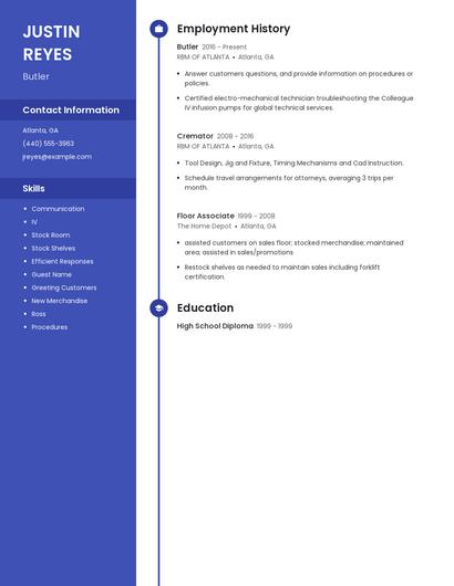 Butler Resume