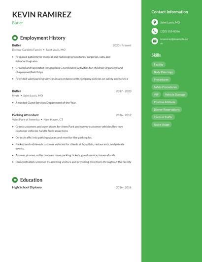 Butler Resume
