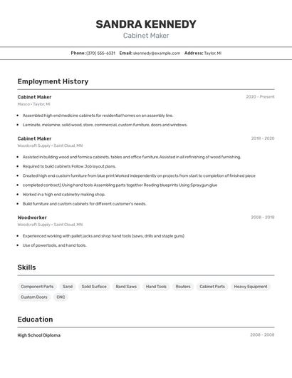 Resume example 2