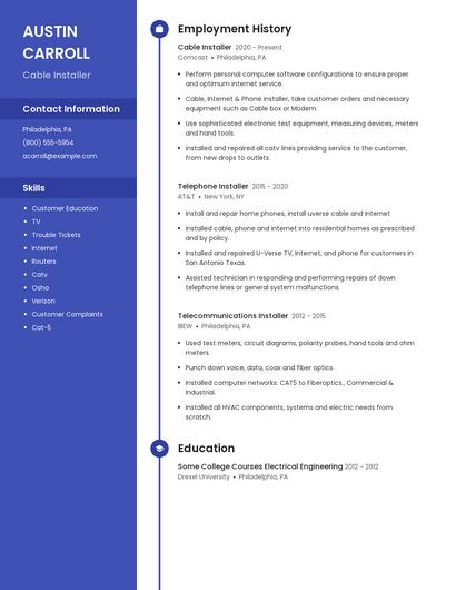 Resume example 4
